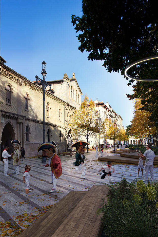 reurbanization of Paseo Sarasate | VI17, OAB, Okra